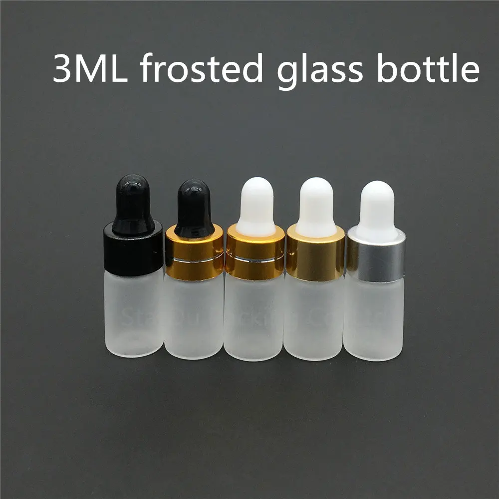 

High Quality 3ML Frosted Glass Dropper Bottle 3cc Mini Glass Vial With Pipette Dropper, Transparent Frosted Glass Bottle