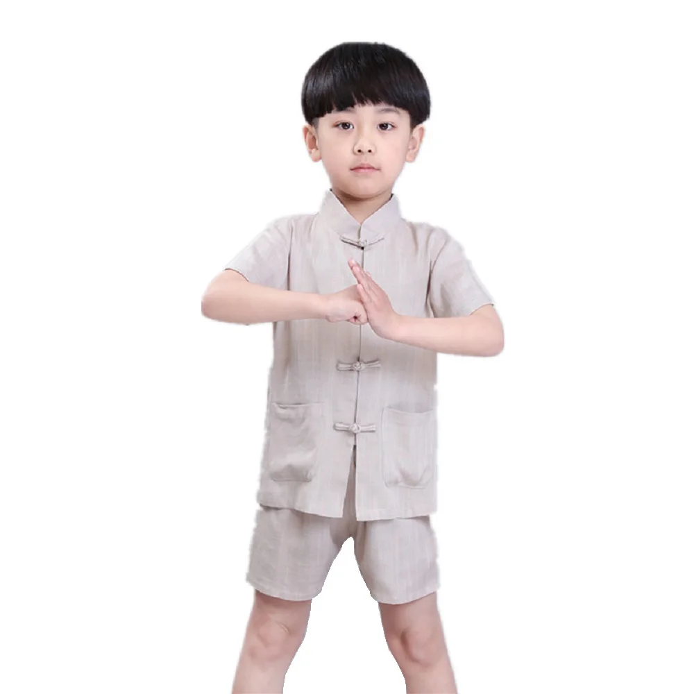 2019 комплекты одежды для маленьких мальчиков кунг-фу Детская футболка в китайском