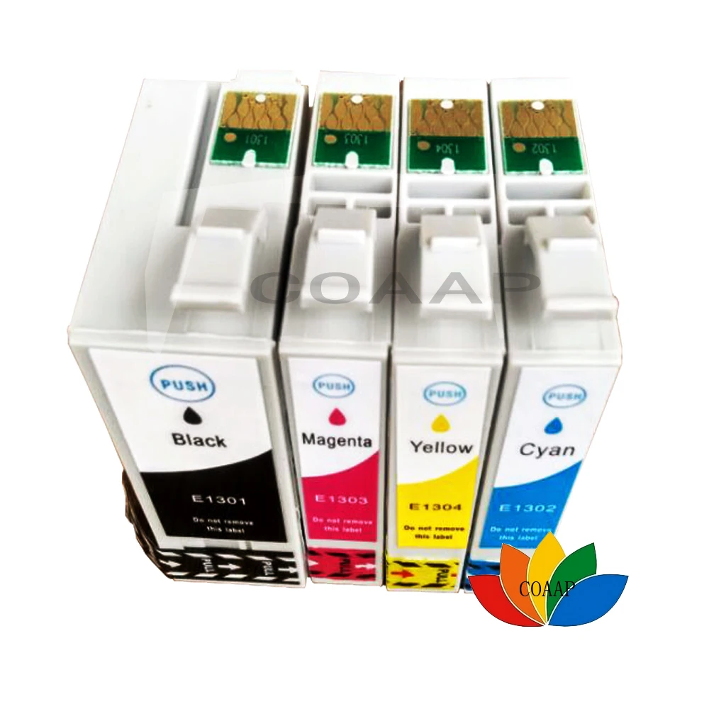 COAAP 4PK совместимые чернильные картриджи для Epson T1301 T1302 T1303 T1304|ink cartridge|compatible ink