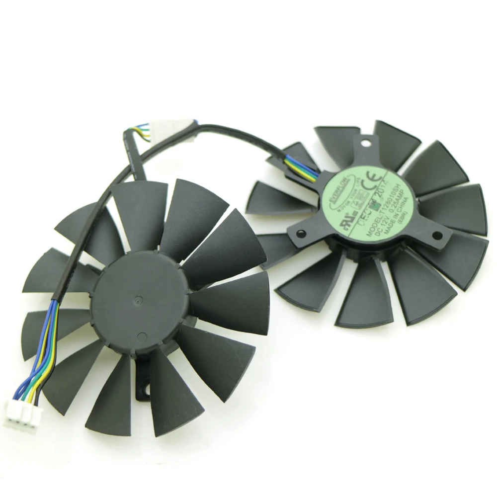 T128010SH 12V 0.25A 75 мм 39*39*39 VGA вентилятор 4Pin для ASUS STRIX GTX750TI GTX960 Вентилятор Охлаждения