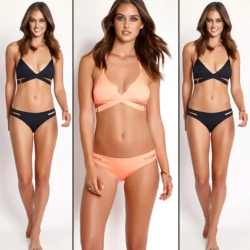 Women Push Up Padded Bra Bandage Bikini Set Swimsuit Triangle Swimwear Bathing