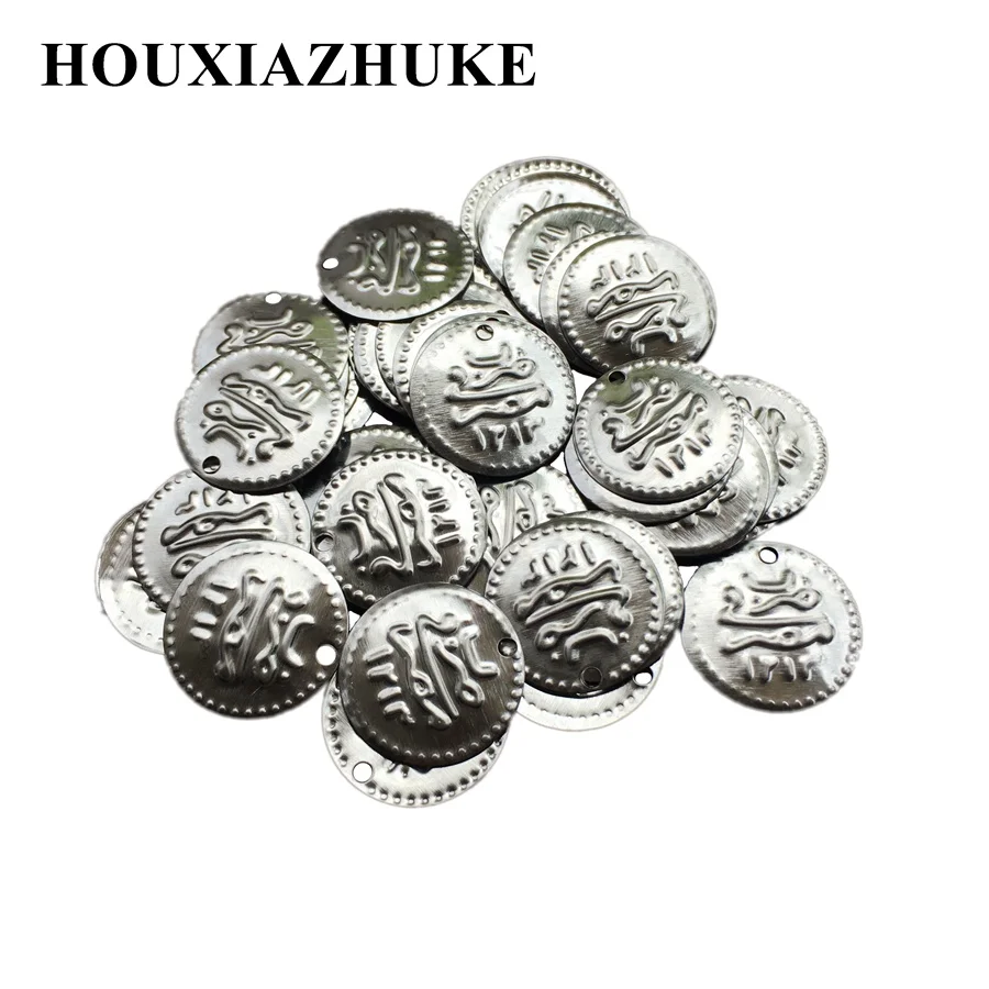 Круглые Железные блестки с посеребренным светильник золотым покрытием 20 мм в