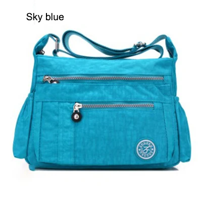 sky blue Летняя женская сумка, женские сумки, сумки через плечо для женщин, водонепроницаемая нейлоновая сумка через плечо, сумки Bolso Kiple - Цвет: sky blue