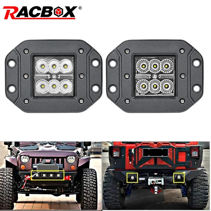 Автомобильная фара 18 Вт светодиодная рабочего света для внедорожников