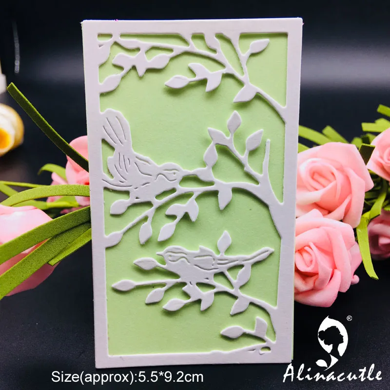 Высечки металла резки ветки рамка птица Alinacraft DIY Скрапбукинг альбом papercraft ручной