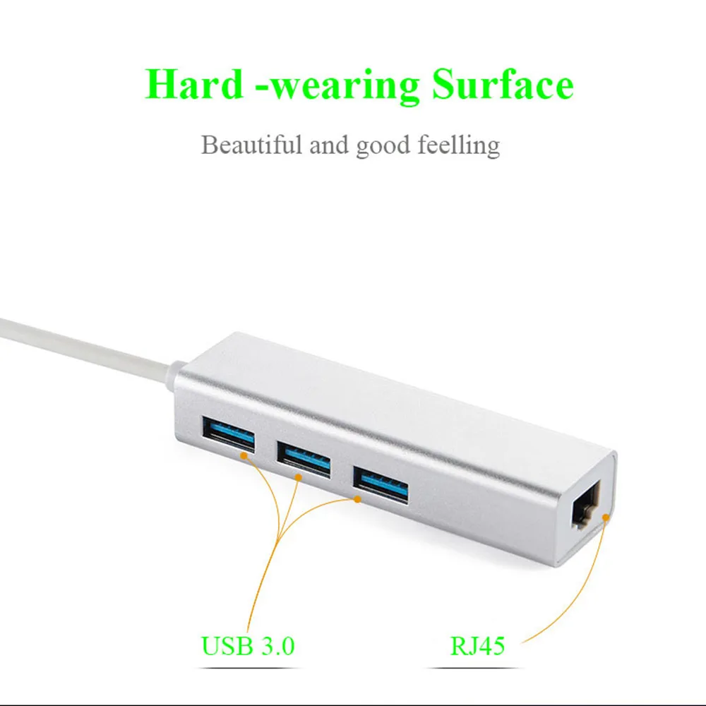 Usb концентратор типа c для сети Ethernet RJ45 адаптер MacBook samsung huawei xiaomi устройств 1000