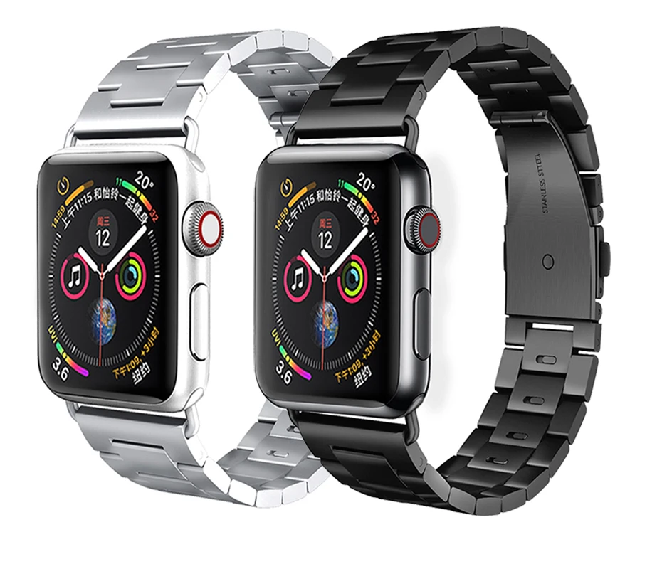 HOCO Ремешок из нержавеющей стали для Apple Watch 5 Band 40mm 44mm Металлические звенья Браслет Умный ремешок для часов для iWatch Series 5 4 3 2 1