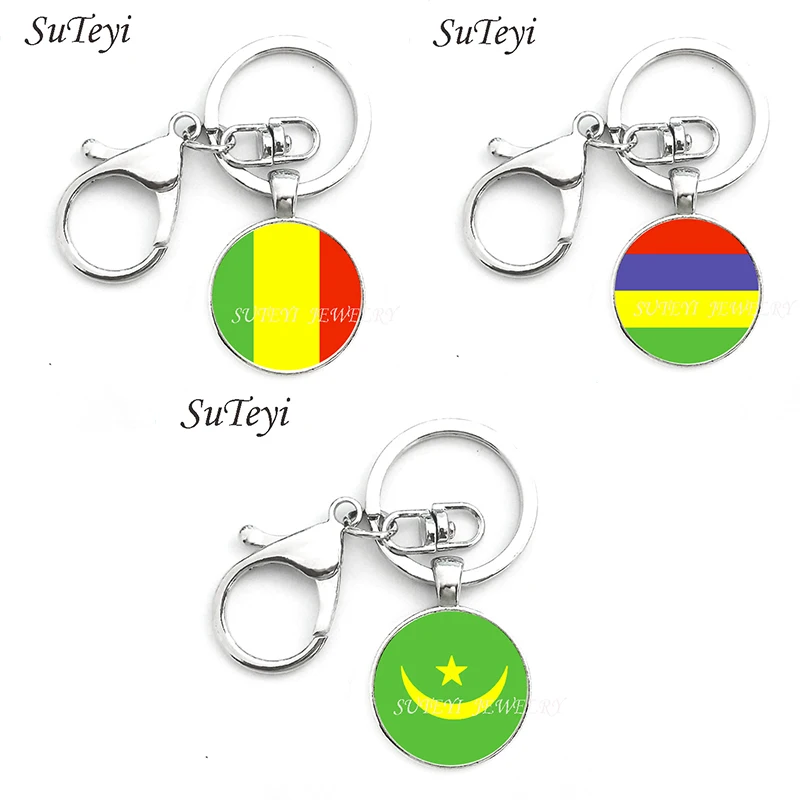 Лидер продаж брелки с национальным флагом Мали Мавритании и косплей ювелирные