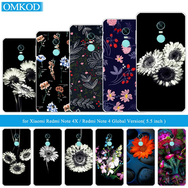 For Xiaomi Redmi Note 4X 4 X Coque Dark Back Cover for Global Version Cases Silicone Phone Bag TPU Soft Shell | Мобильные телефоны