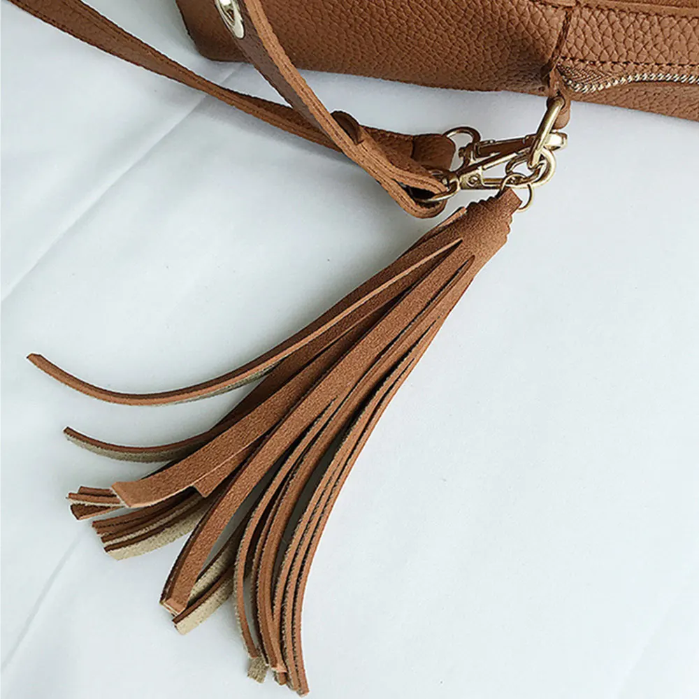Женская сумка мешок из мягкой искусственной кожи с кисточками A3333|bag hobo|tassel bagwomen