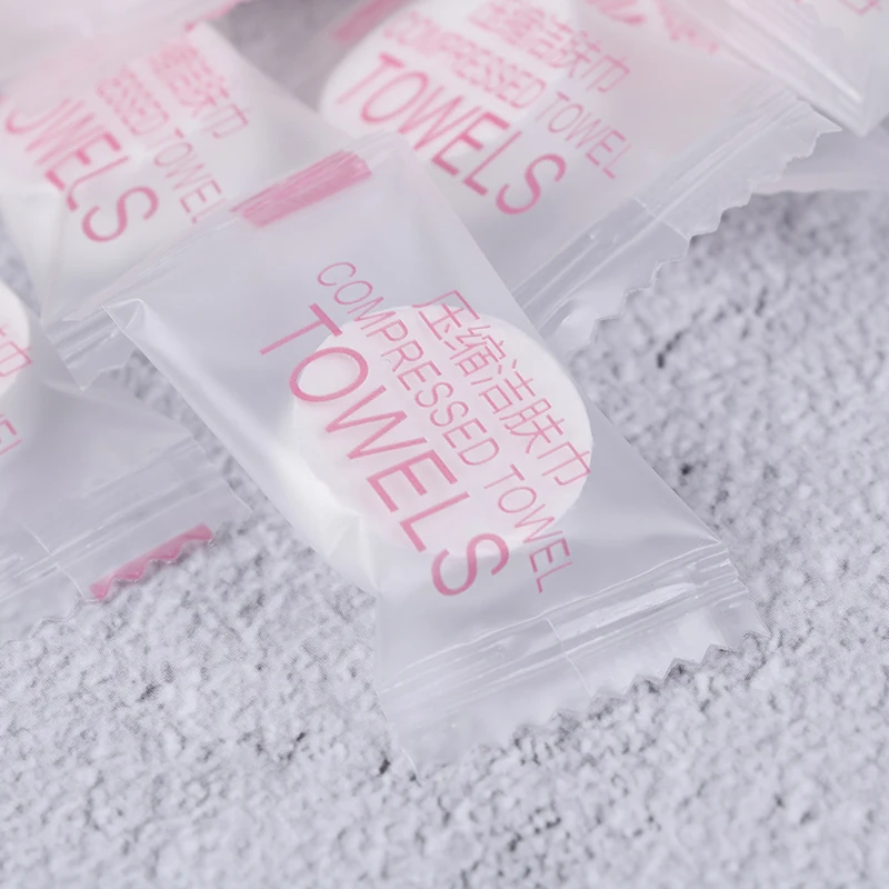 50 шт./лот уличные сжатые хлопковые одноразовые полотенца в таблетках салфетки