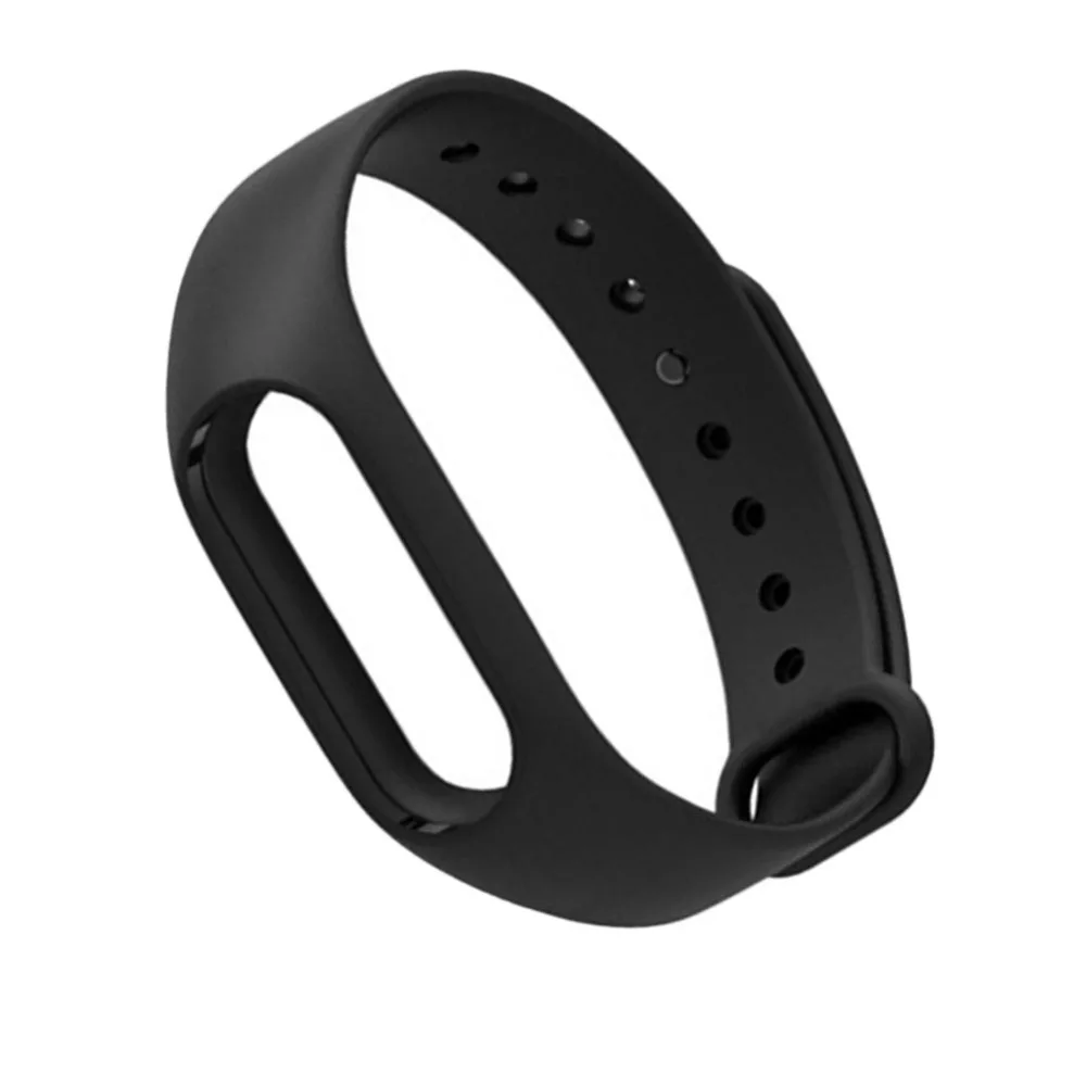Черный ремешок на запястье для Xiaomi Mi Band 2 силиконовый Сменные аксессуары Прямая