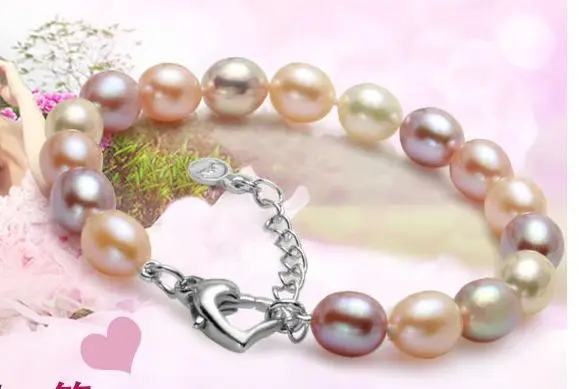 

charming 8-9mm south sea multicolor bracelet 7.5-8inch