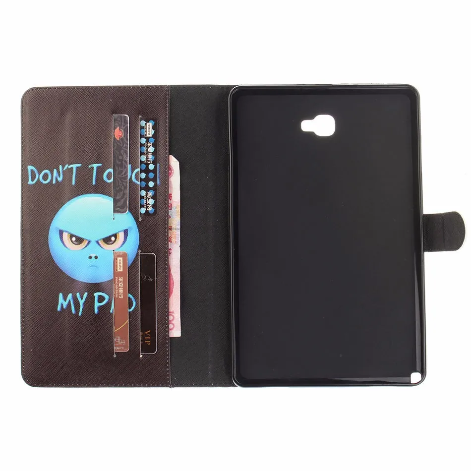 Цветной рисунок Tab A P580 чехол из искусственной кожи Funda чехол-подставка для Samsung Galaxy Tab A A6 10,1 P580 P585 планшеты в виде ракушки