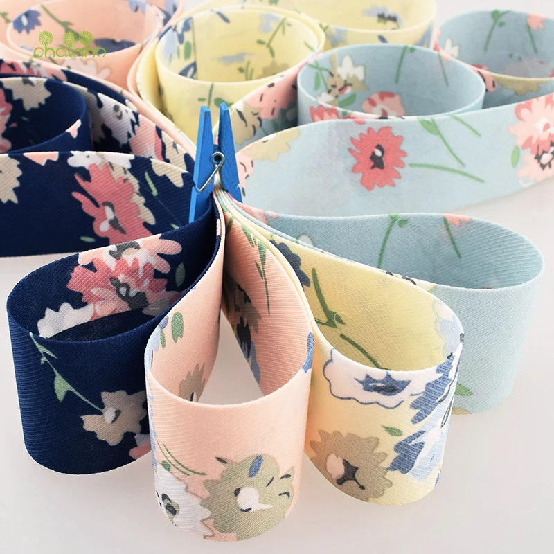 Chainho 5 ярдов/шт. Цветочная серия хлопковая лента для ремня высокое качество