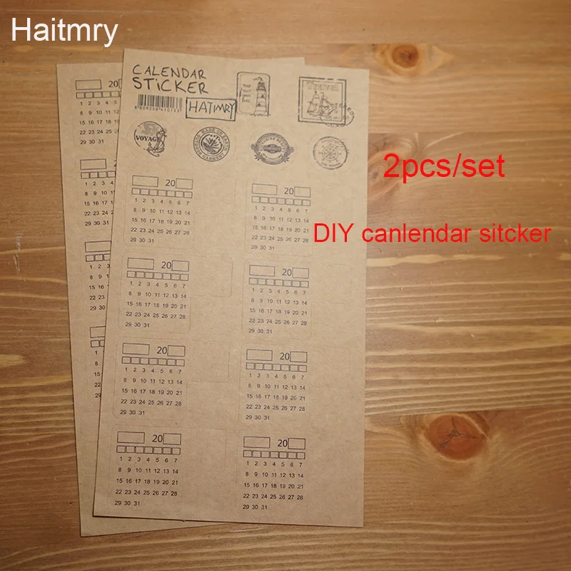Hatimry 2 шт./компл. DIY Календари Индекс стикер милые Kawaii украшают наклейки 2018 для