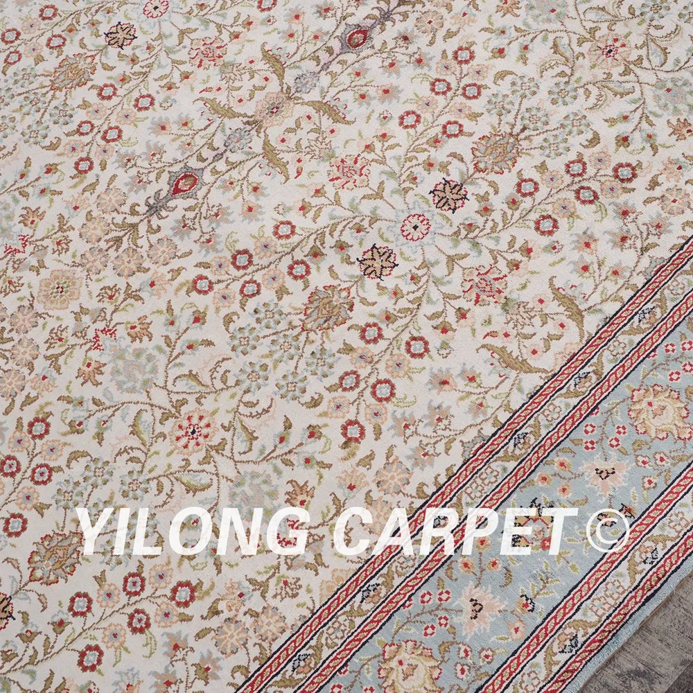 YILONG 5 'x 8' светло голубой и бежевый ковер для гостиной nanyang ручной работы