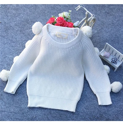 Пуловер для маленьких девочек детский вязаный свитер куртки хлопковые Теплые