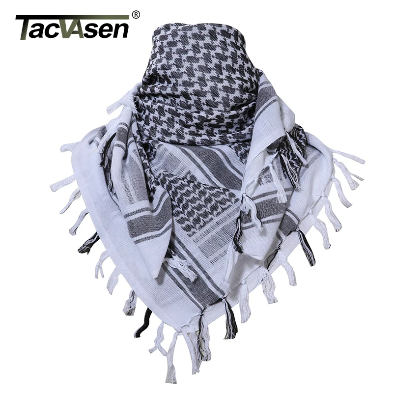TACVASEN мужской военный шема шарф тактическая Арабская Куфия шарф арабский хлопок Пейнтбол Камуфляж головной шарф страйкбол маска для лица