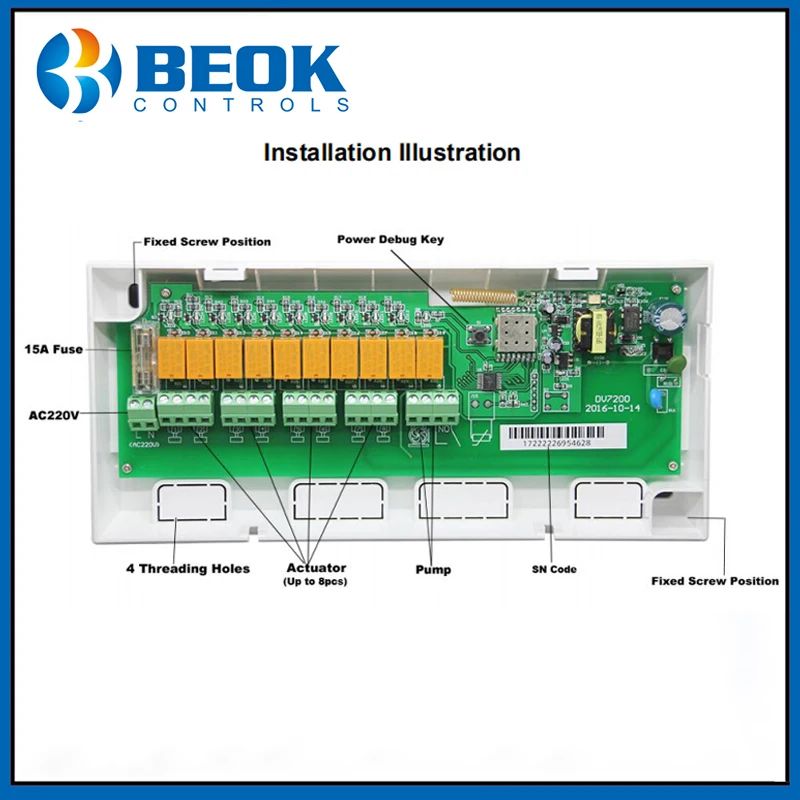 Beok CCT-10-X беспроводной концентратор контроллер 8 каналов концентратор 8 подкамерный электрический клапан lcd коробка показывает