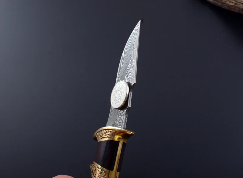 Voltron двойной медный деревянный тактический нож из дамасской стали