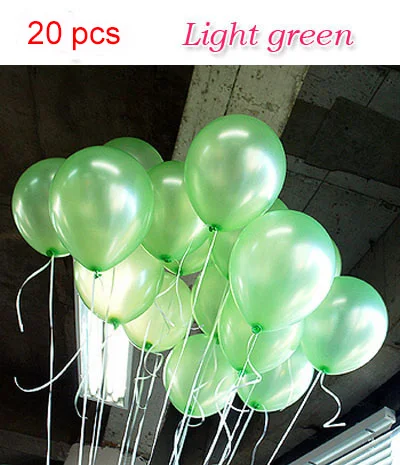25pcs light green 25 шт./лот шарики для свадьбы латекс 10 дюймов утолщение жемчуг красочные воздушные шары на день рождения украшения мяч Дети Детские вечерние шары - Цвет: 25pcs light green