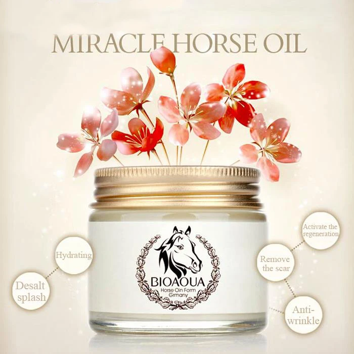 Bioaqua крем с лошадиным маслом антивозрастной лицо со шрамом отбеливающий