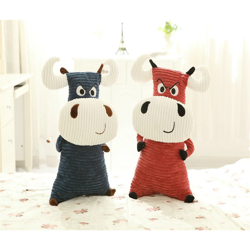 Милая кукла Big Bull плюшевая игрушка из грубой ткани корова мягкие игрушки для