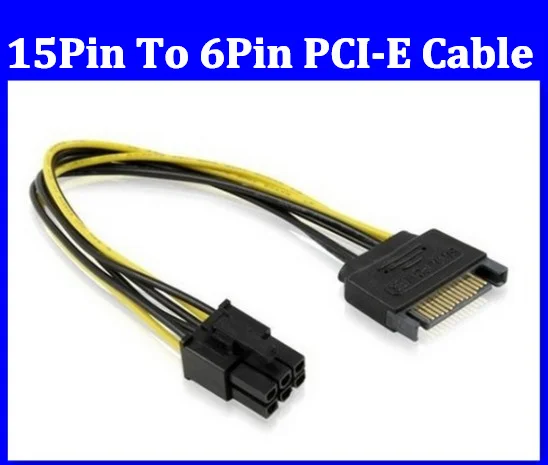 2 шт. адаптер питания SATA 15 Pin PCI Express|15 pin|sata male6 pin |