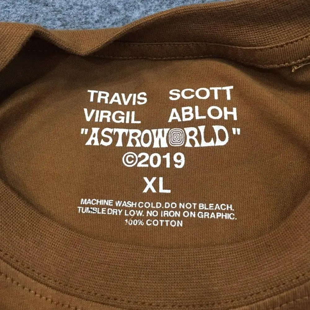 Новые футболки 19ss для мужчин и женщин Трэвис Скотт астромир виргил abloh хип хоп