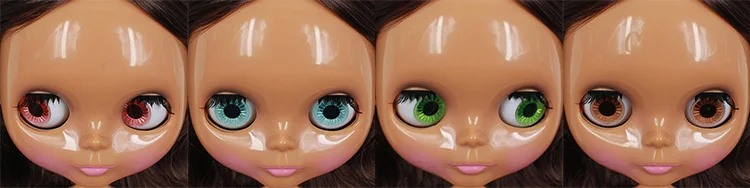 Кукла b8 Nude Blyth темно-коричневые волосы Заводская кукла из черной кожи модная