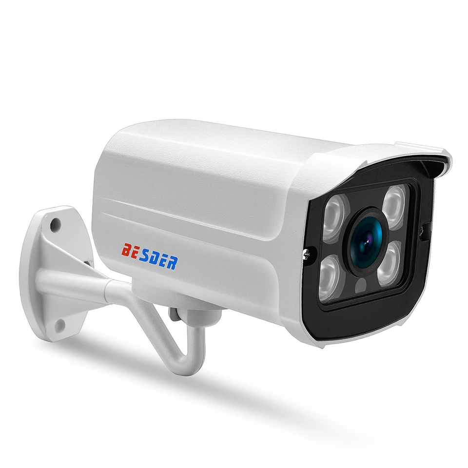 Besder металлическая Водонепроницаемая Наружная цилиндрическая IP камера 720P 960P 1080P камера безопасности CCTV 4 шт Массив светодиодный ONVIF P2P обнаружения IP cam