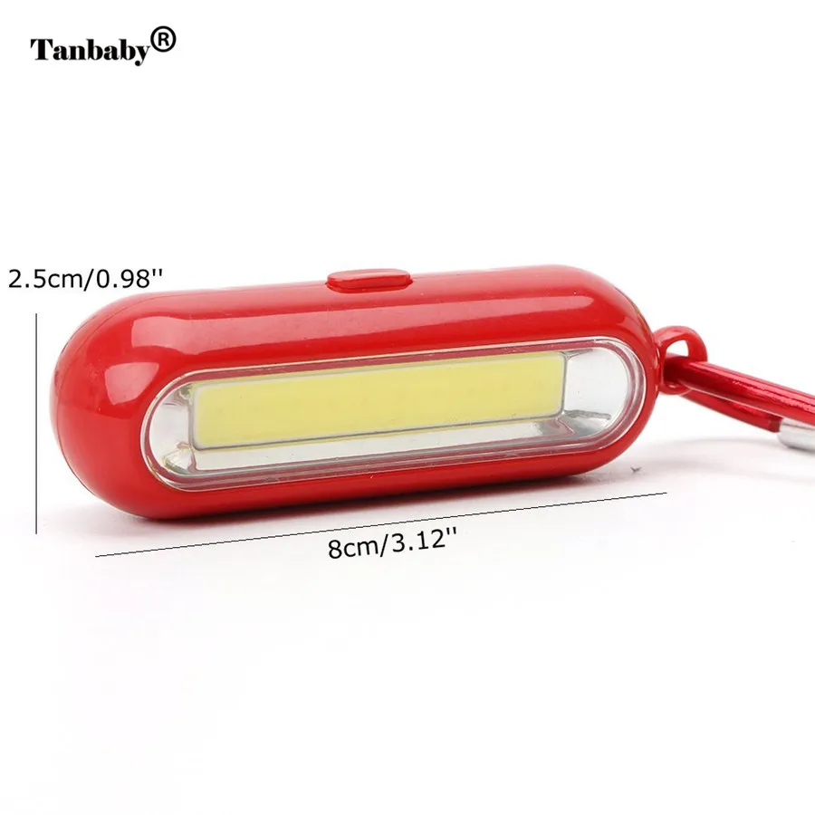 Tanbaby мини брелок фонарик карманный COB светодиодный рабочий свет супер яркость