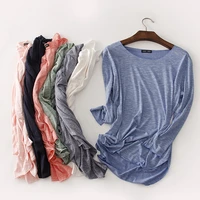 100 cotton tee shirt femme 2021 harajuku long sleeve t shirt women tops fashion work blusa loose t shirt camiseta mujer 1414