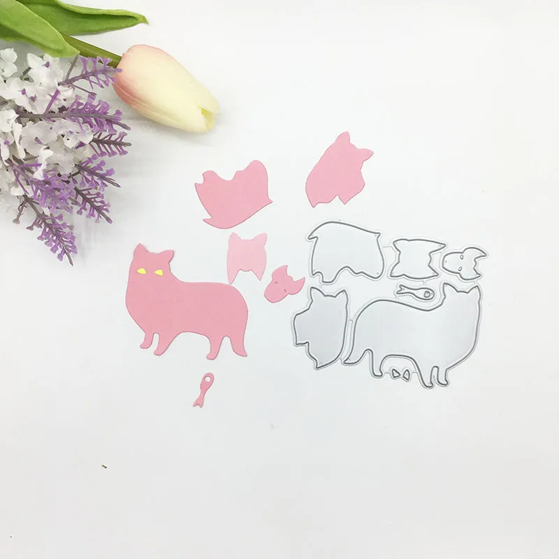 

Julyarts 7Pcs Fox Animal 2019 New Metal Cutting Crafts Dies Stencils For DIY Scrapbooking Embossing Card Making Die Cuts