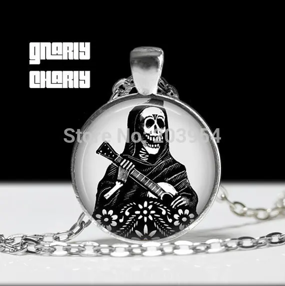 Стимпанк маска скелета лица черепа с гитарным ожерельем 1 шт./лот кулон из