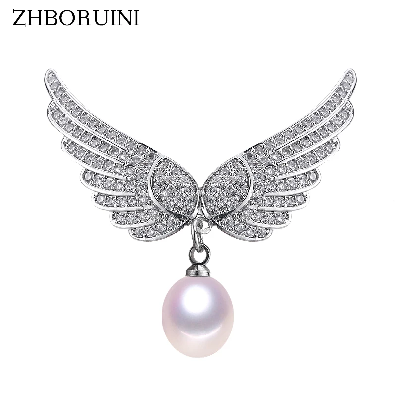 ZHBORUINI 2019 новый дизайн изысканная бижутерия брошь с натуральным пресноводным