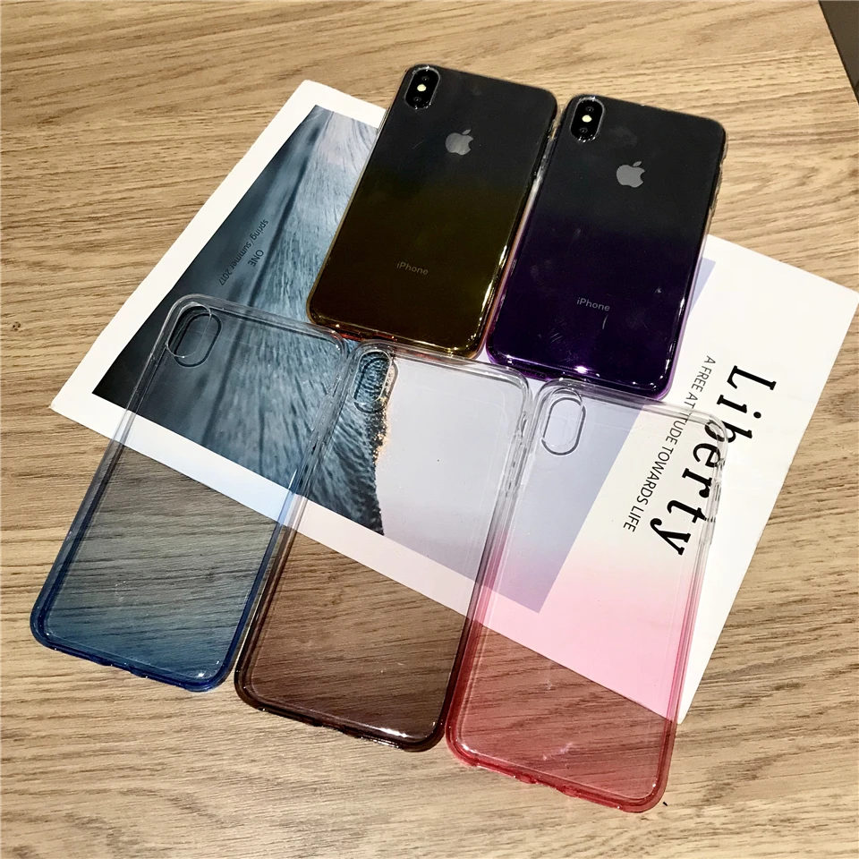 Twilight Rainbow цветной ТПУ чехол для iphone XS XR Sony Z5 C5 C6 Xperia X XA XA1 XA2 XP Ultra XZ XC XZ1 XZ2 силиконовый