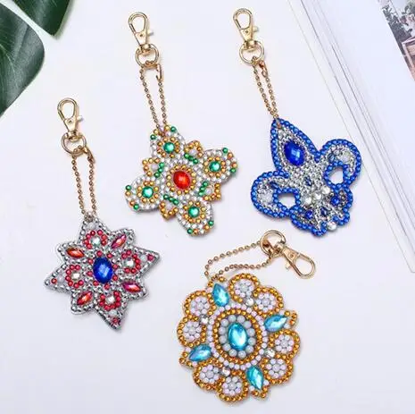 4 шт DIY Полный диамон брелок особой формы для покраски брелки сумки вышивка