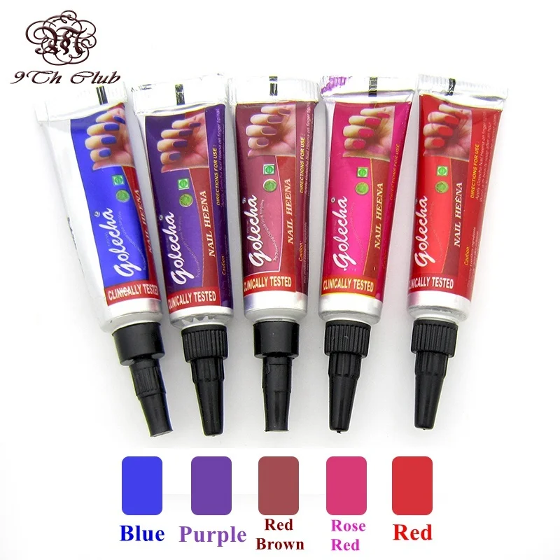 5 шт. бренд GOLECHA хна для Боди Арта индийский Менди цветной хной мусульманский лак