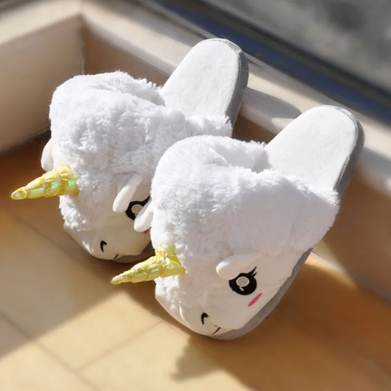 1 пара милых плюшевых туфель и тапочек из полипропилена белые Тапочки с