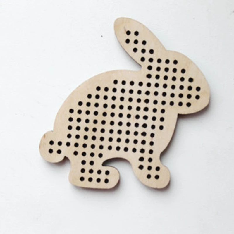 

free shipping animal custom keychain cross stitch blank DIY wood