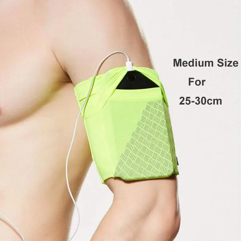 Medium Size Green Универсальный легкий спортивный нарукавник для бега в спортзале для iPhone 8 7 6 6s Plus чехол для телефона чехол держатель нарукавник чехол для iPhone X - Цвет: Medium Size Green