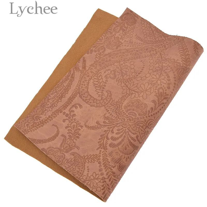 4 Lychee 29x21 см A4 выбитым рельефным цветком из кожи и ткани, высокое качество синтетической кожи DIY Материал для Сумки из натуральной кожи одежды - Цвет: 4
