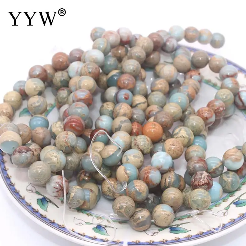 

High Quality Natural Stone Impression Jaspe Beads Round Loose Beads 4mm 6mm 8mm 10mm 12mm DIY Necklace Bracelet Jewelry Making