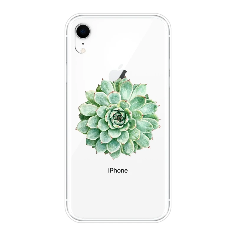 Задняя крышка для Apple iPhone X XR XS MAX 8 7 6 S мягкий силиконовый чехол телефона с цветами
