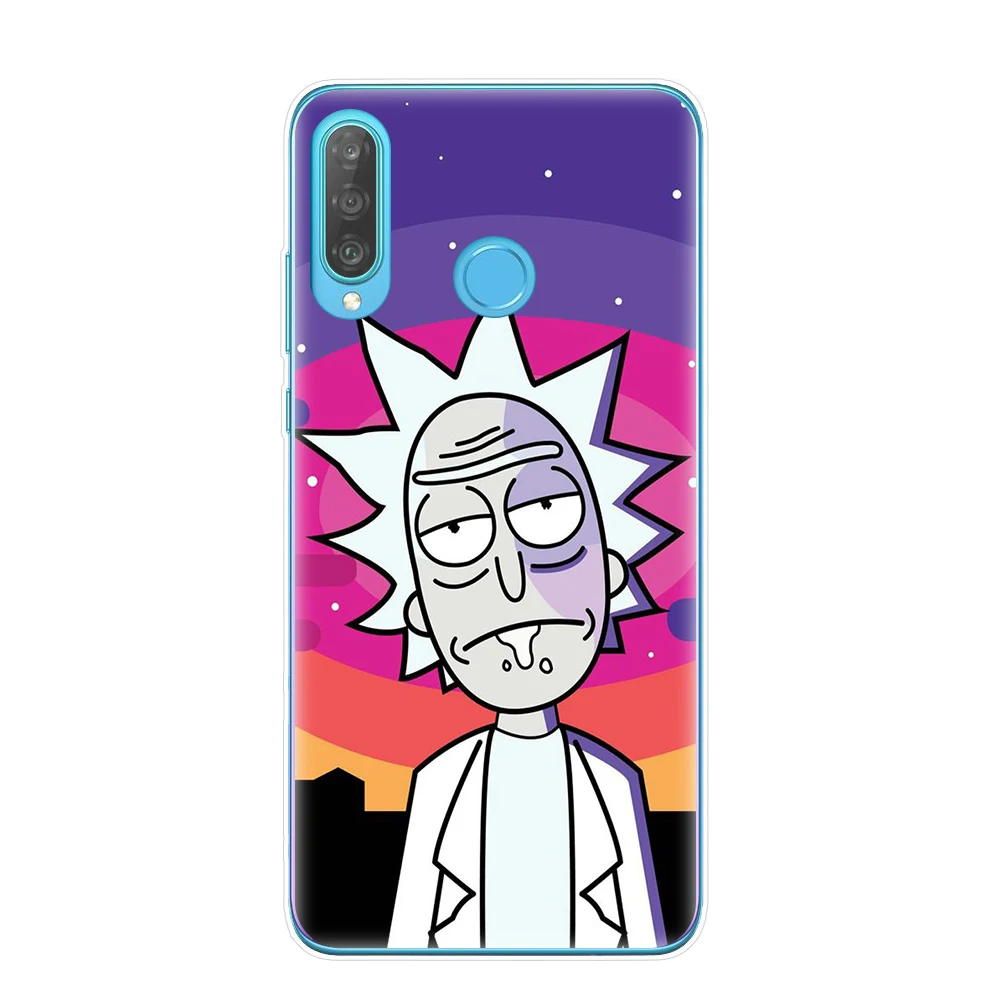 Мягкий чехол из ТПУ с рисунком Рика и Морти для huawei P8 P9 Lite P10 P20 P30 Honor mate 10 20 Lite Pro, чехлы для телефонов
