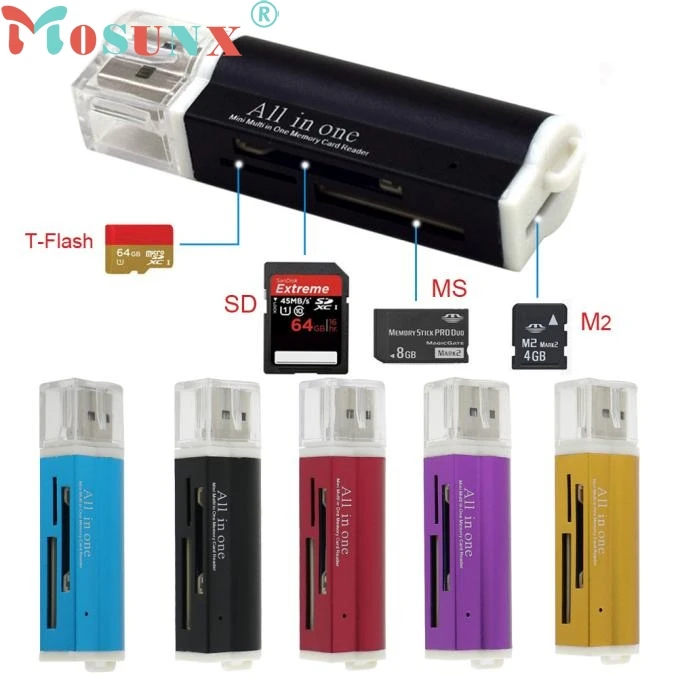Устройство считывания карт памяти Ecosin2 для Micro SD SDHC TF M2 MMC MS PRO DUO все в 1 USB 2 0 |