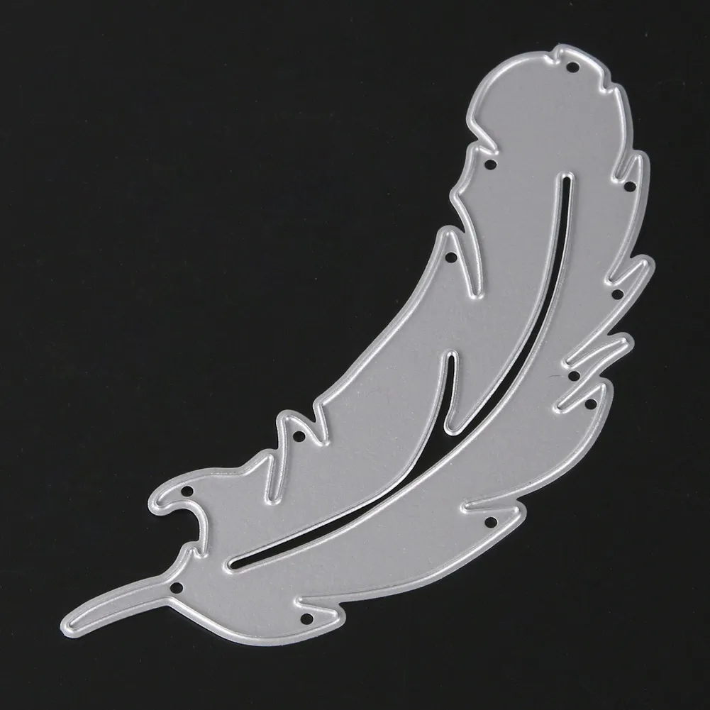 2 шт. металлические перья для скрапбукинга DIY трафареты фотоальбом декоративное