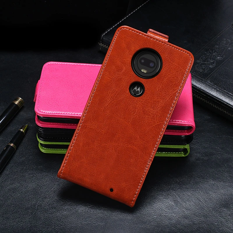 Для Motorola Moto G7 Plus чехол роскошный Флип PU кожаный для защитный телефона задняя